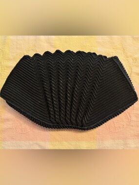 Vintage Black woven clutch
